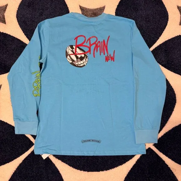Chrome Hearts x Matty Boy Brain New Blue Longsleeve Men’s Size Large - Picture 4 of 4